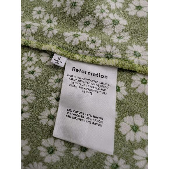 Reformation Pacey Green Floral Fennel Dress - Picture 11 of 16